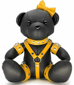 KinkySabine - Meddy the BDSM Teddy Lady schwarz/gelb