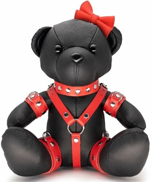 KinkySabine - Meddy the BDSM Teddy Lady schwarz/rot