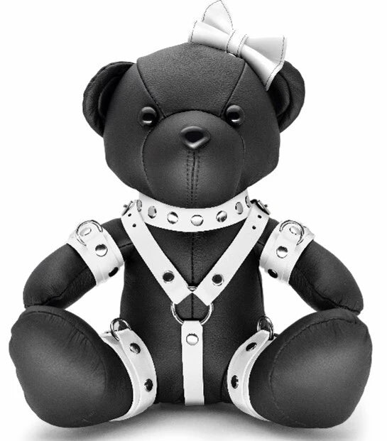KinkySabine - Meddy the BDSM Teddy Lady schwarz/weiß