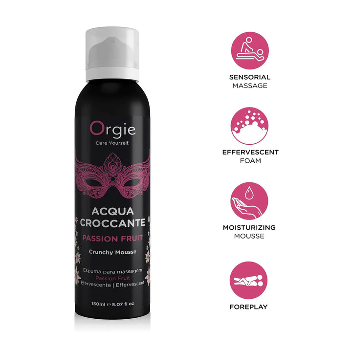 Orgie - Acqua Crocante Massageschaum – Prickelnder Maracuja Schaum 150ml