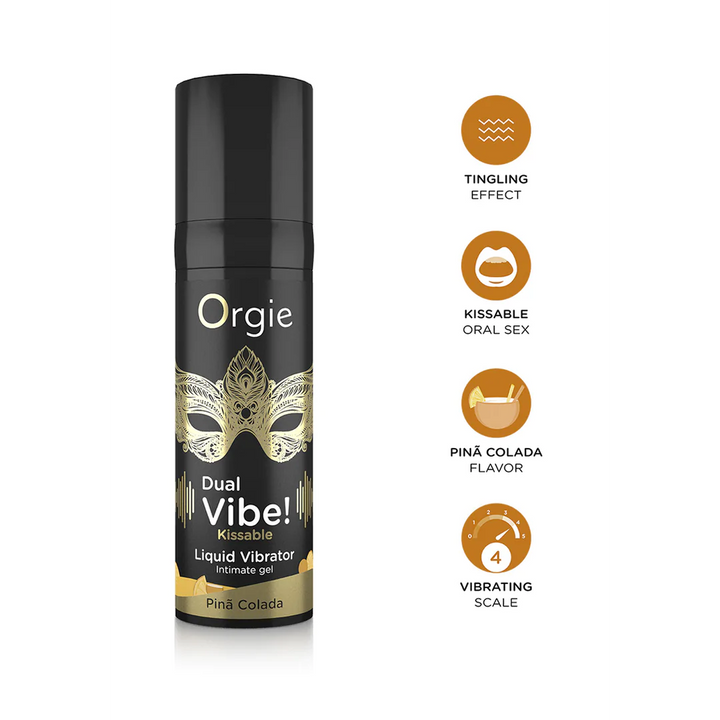 Orgie - Dual Vibe Kissable Liquid Vibrator – Pina Colada Oralsex Gel 15ml