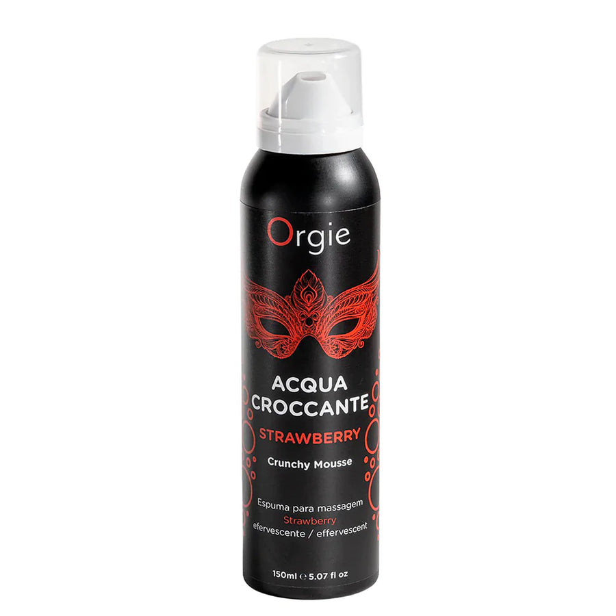 Orgie Acqua Crocante Massageschaum – Prickelnder Erdbeer Schaum 150ml
