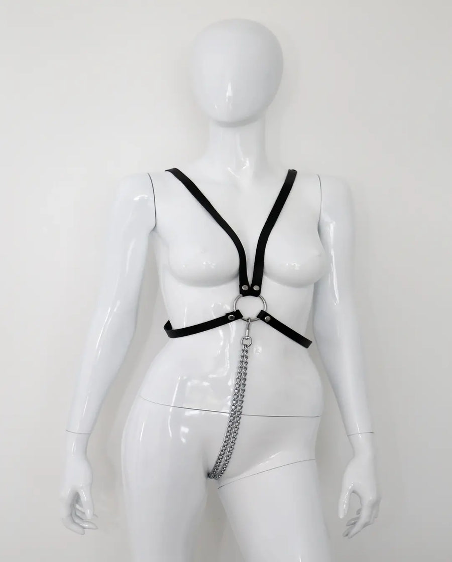 KInkySabine - Leder Ketten Body "Double Fetish"