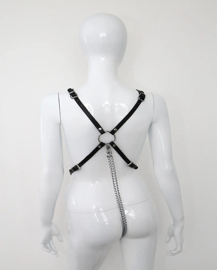 KInkySabine - Leder Ketten Body "Double Fetish"