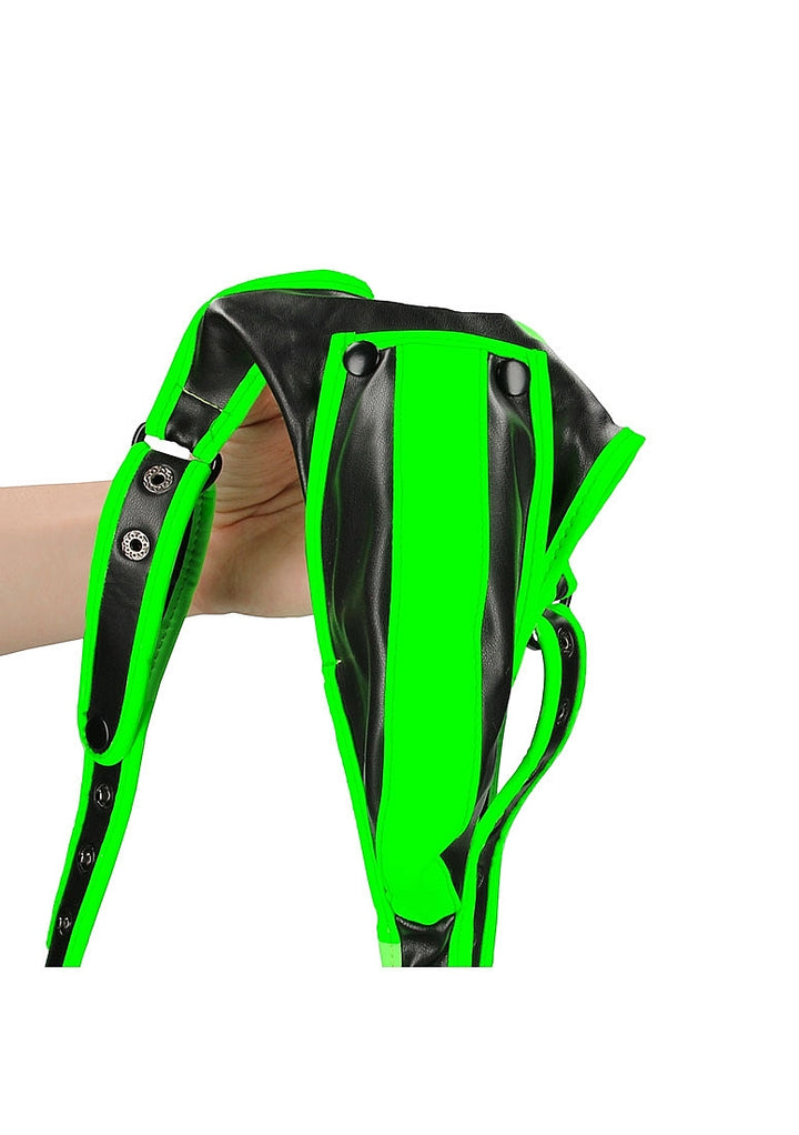 Ouch! Glow in the Dark - Body Leder Harness für Herrn