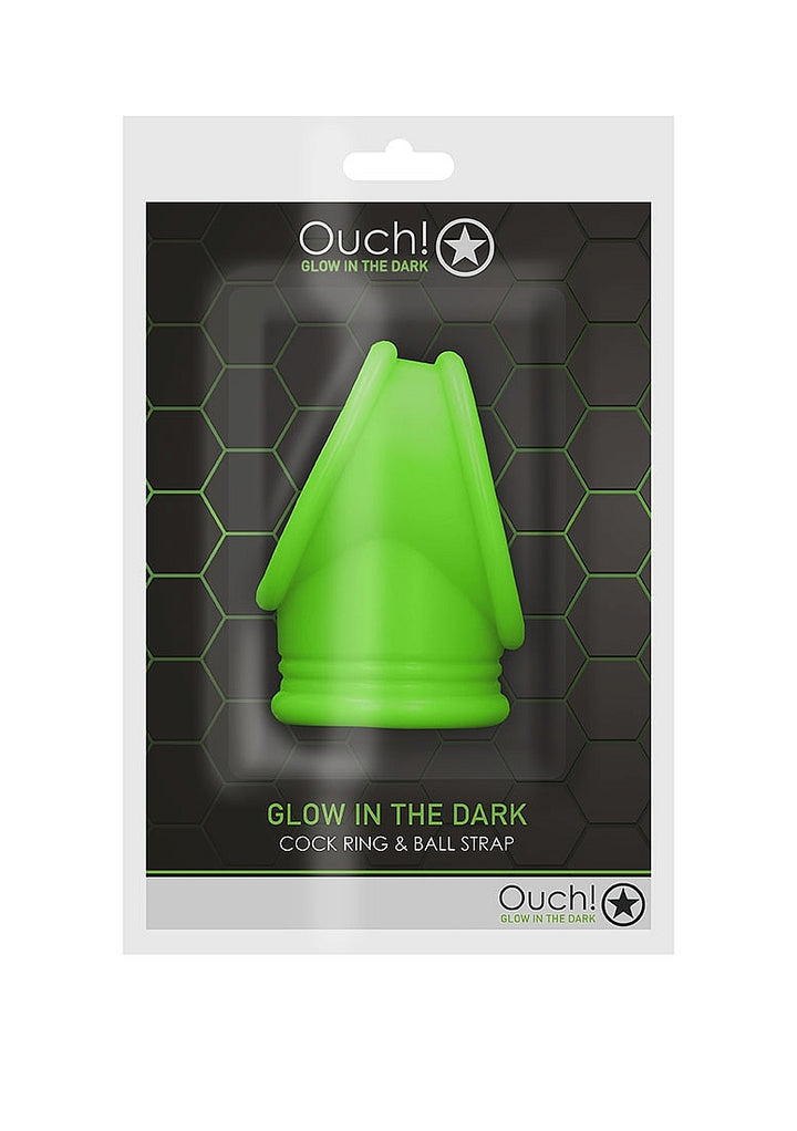 Ouch! Glow in the Dark - Cock Ring & Ball Strap