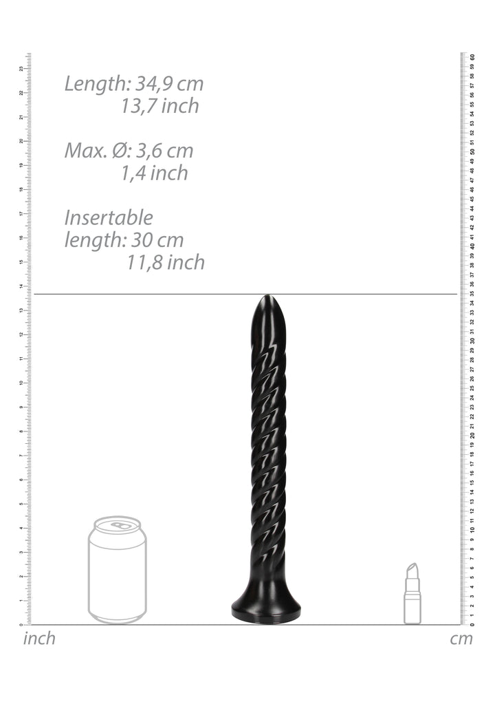 Ouch! - Analschlange "Wirbel" 30 cm schwarz