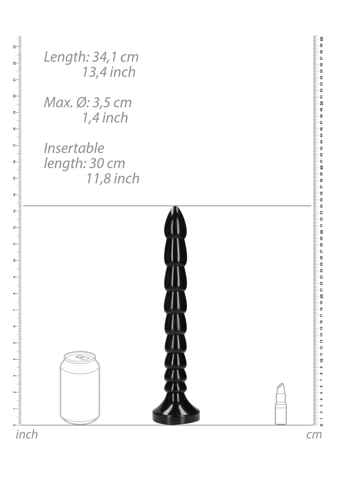 Ouch! - Analschlange "Stapel" 30 cm schwarz