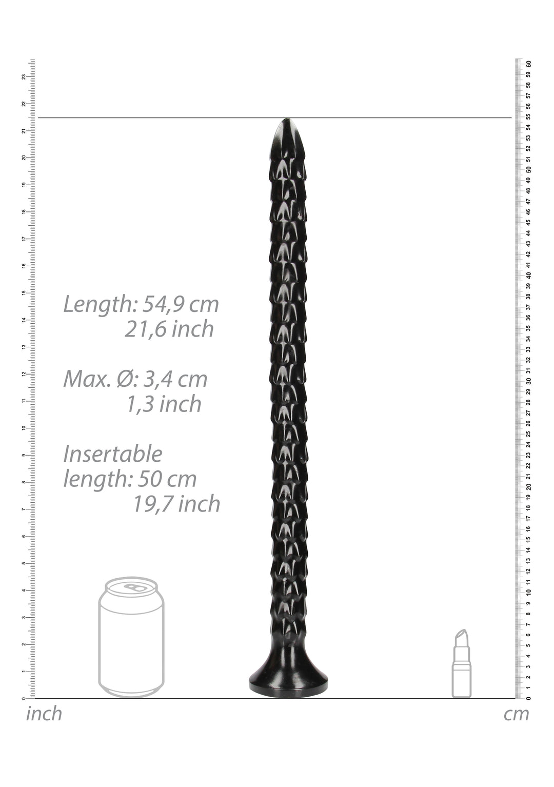 Ouch! - Analschlange "Schuppen" 50 cm schwarz