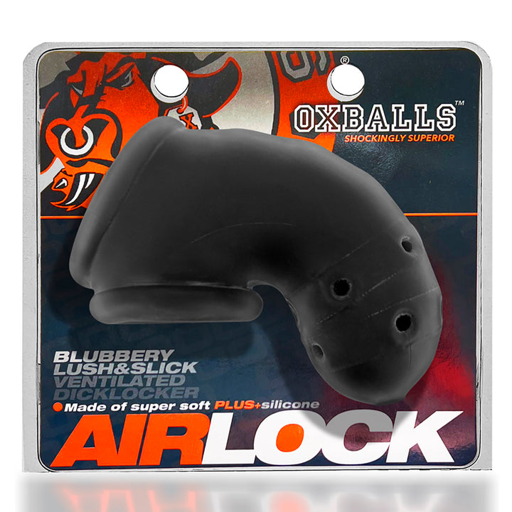 Oxballs - Airlock Peniskäfig aus Silikon Black Ice