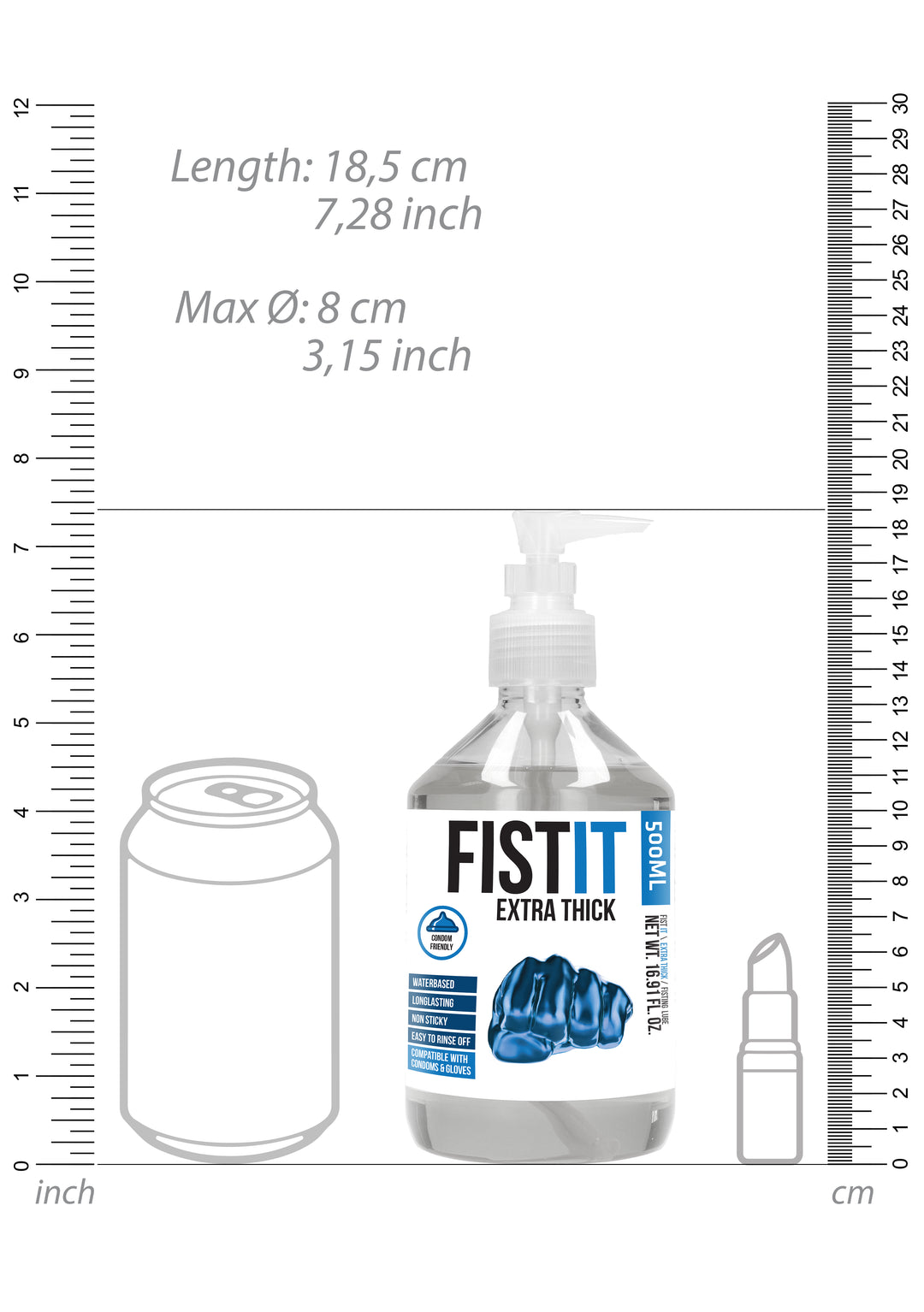 FistIt - Extra Thick Gleitgel 500ml Pumpflasche