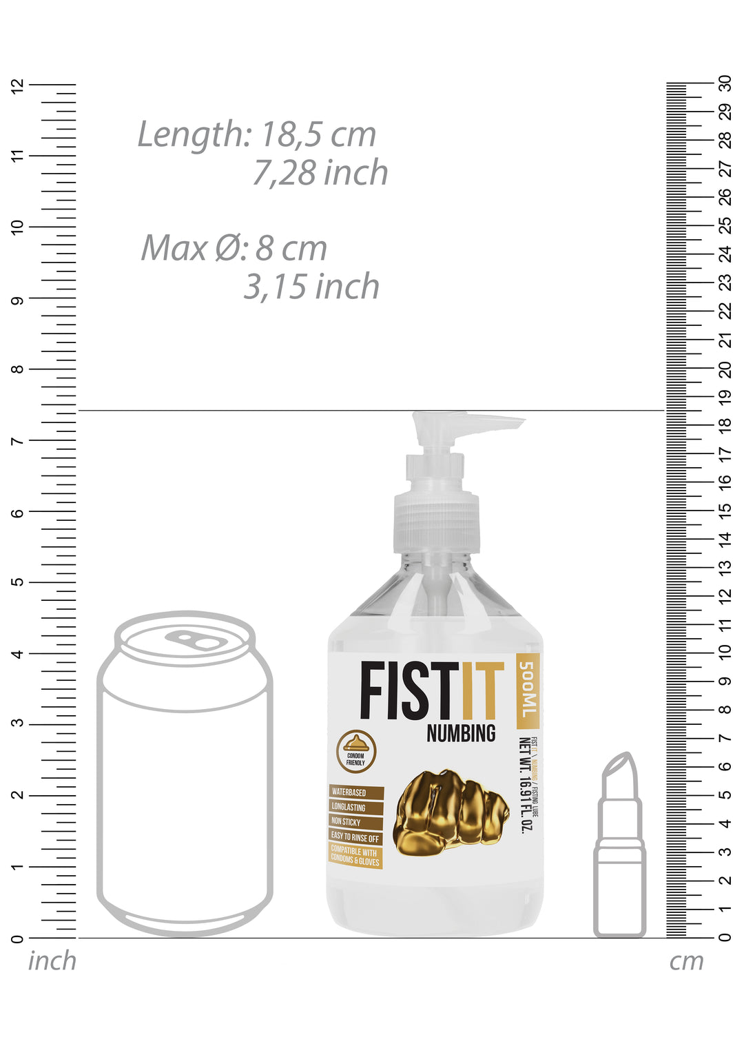 FistIt - Numbing Gleitgel 500ml Pumpflasche