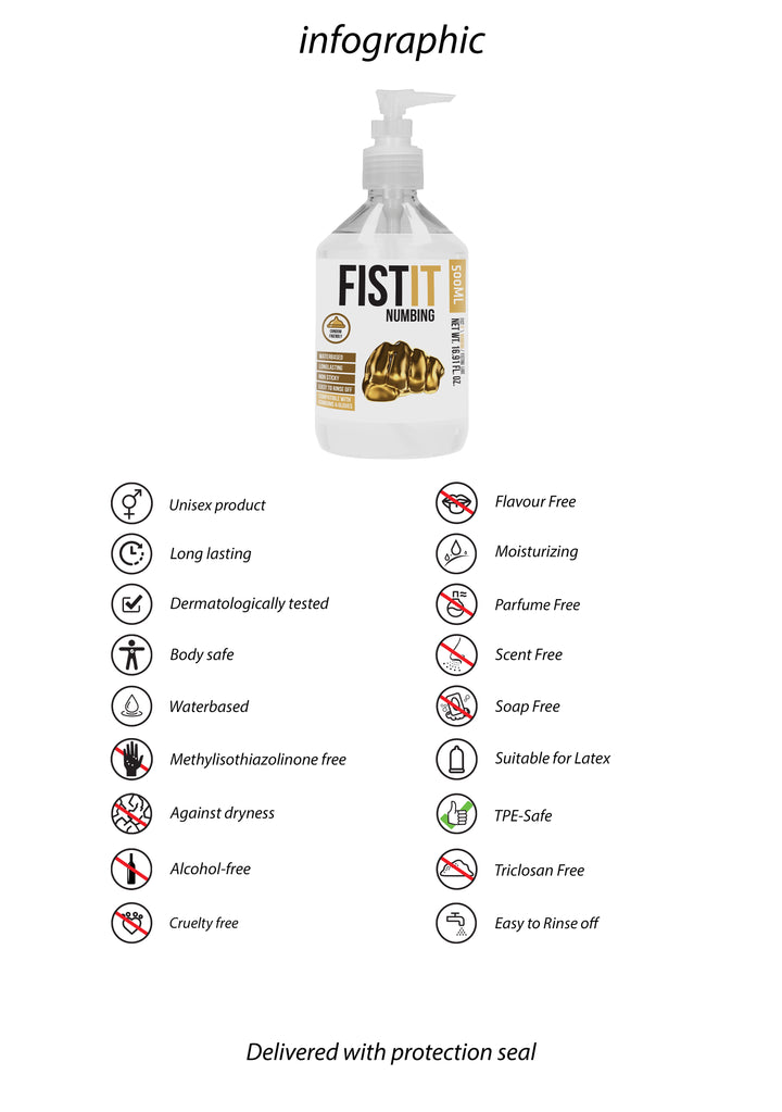 FistIt - Numbing Gleitgel 500ml Pumpflasche