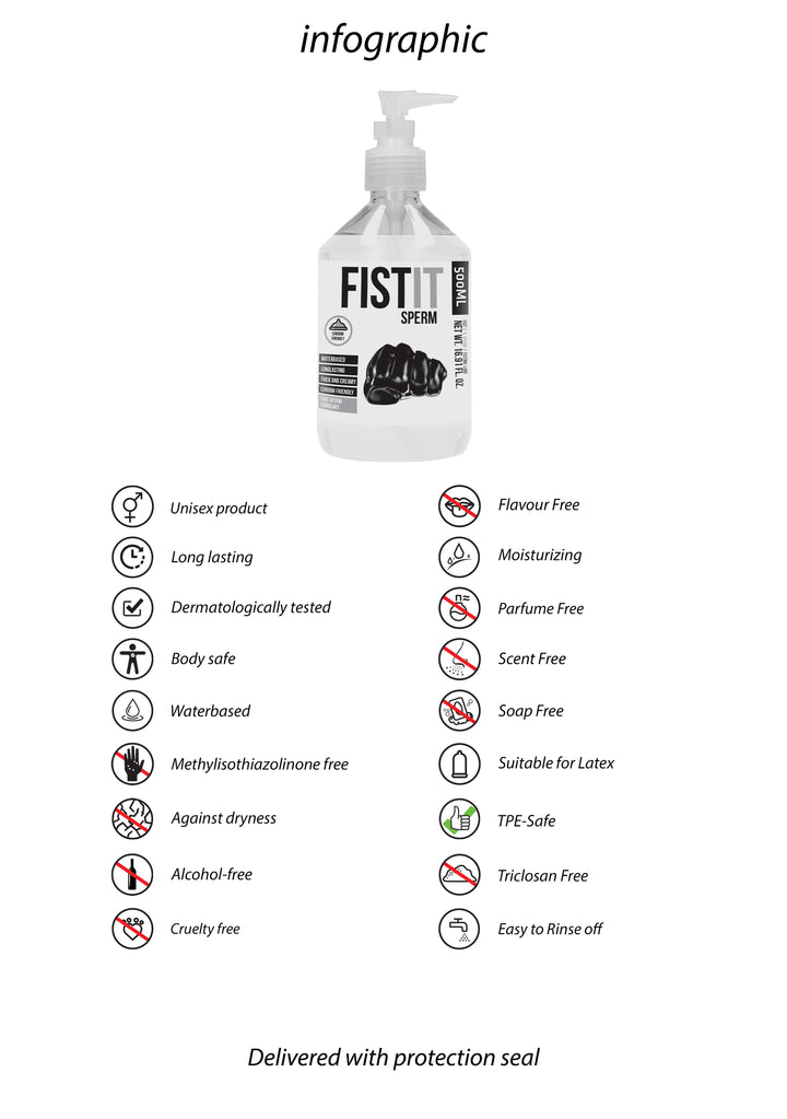 FistIt - Sperm Gleitgel 500ml Pumpflasche