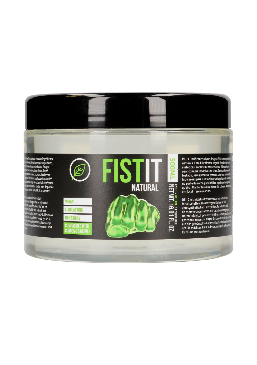 FistIt Natural Vegan Gleitgel 500ml Tiegel | Nachhaltig | Wasserbasis KinkySabine FistIt Natural Vegan Gleitgel 500ml Tiegel | Nachhaltig | Wasserbasis KinkySabine