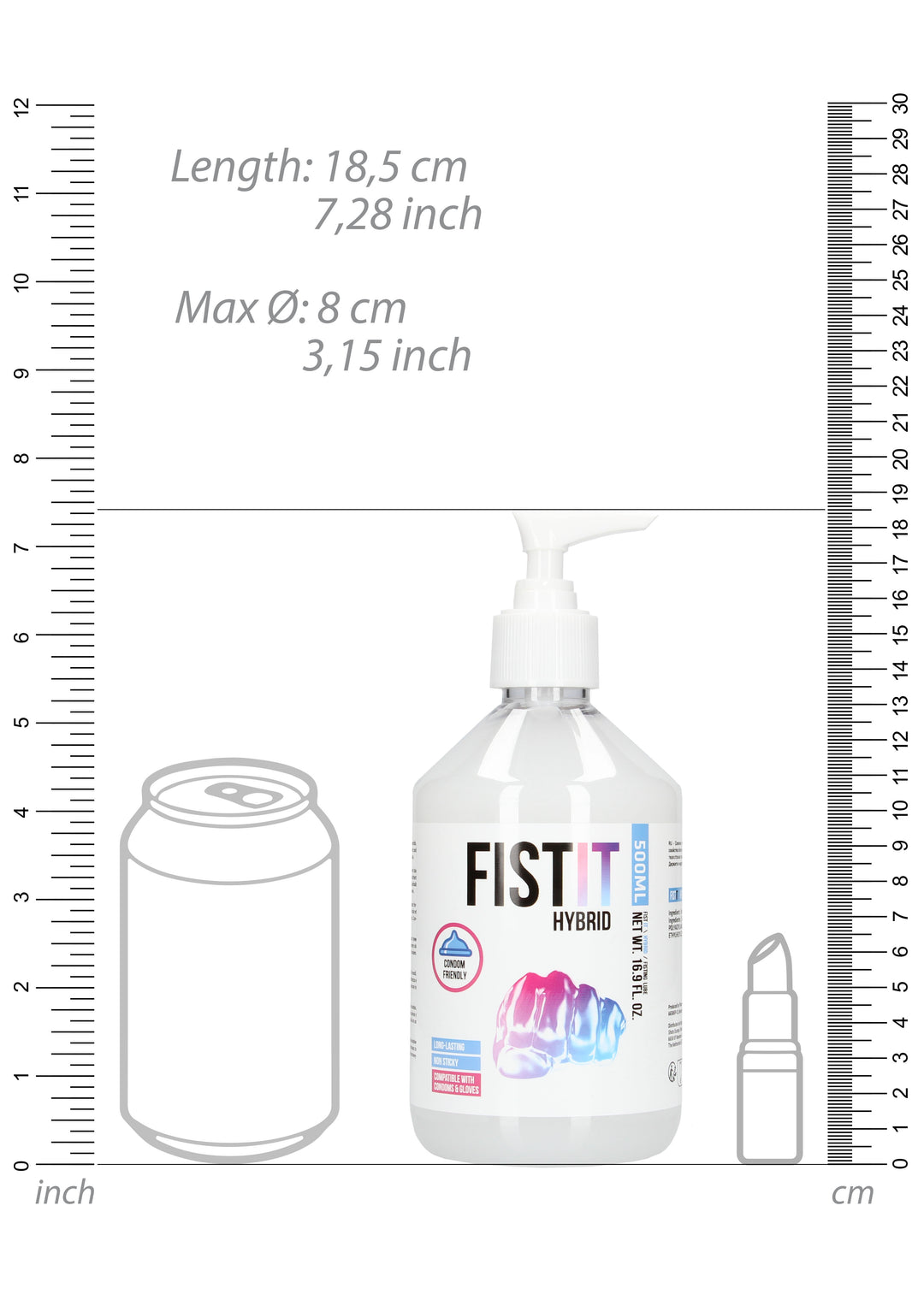 FistIt - Hybrid Gleitgel 500ml Pumpflasche