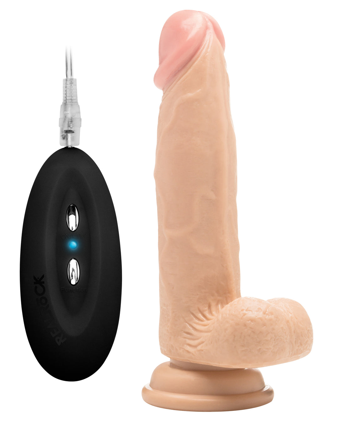 RealRock - vibrierender Dildo mit Hodensack 20,30cm haut