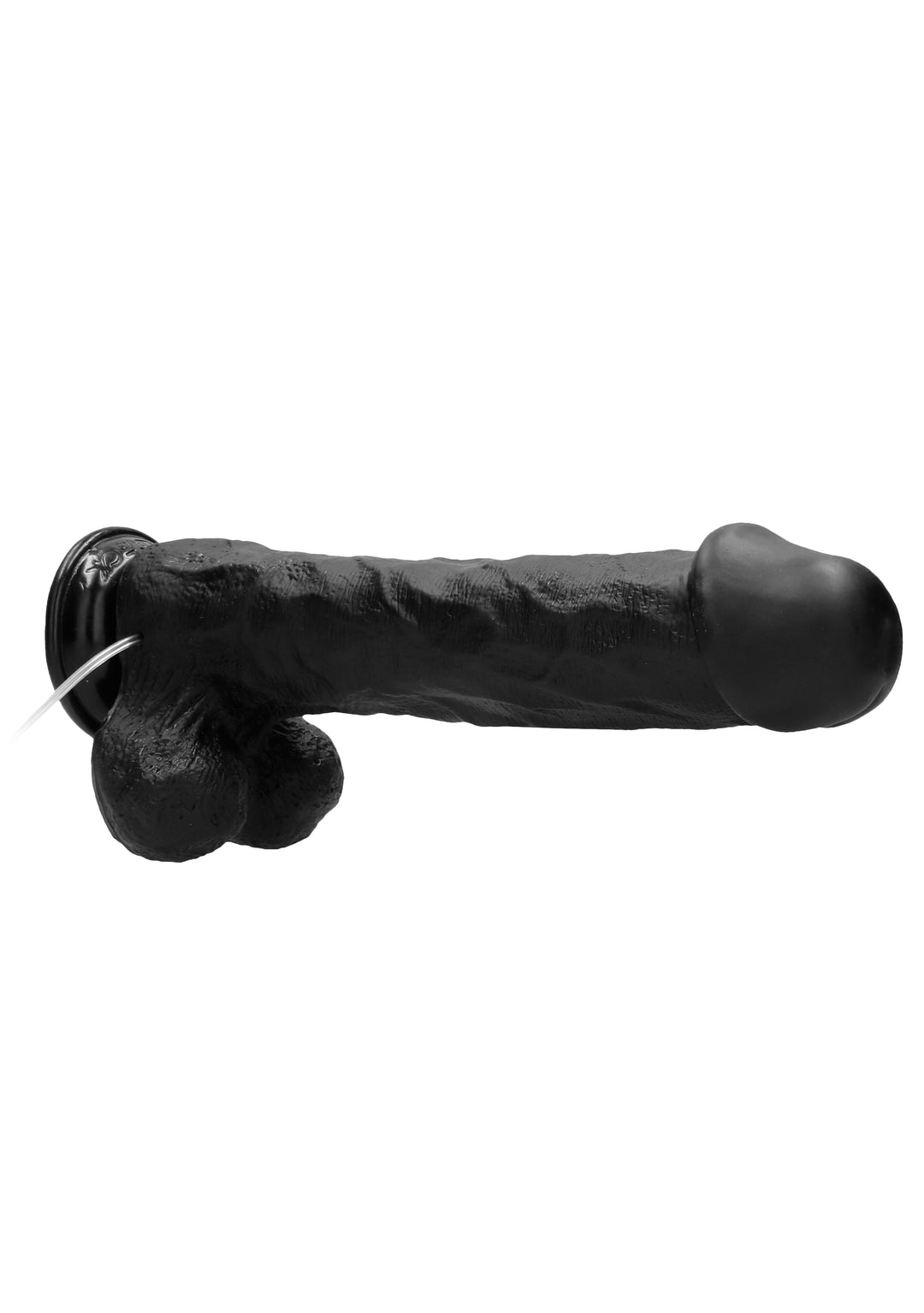 RealRock - vibrierender Dildo mit Hodensack 29,50cm schwarz