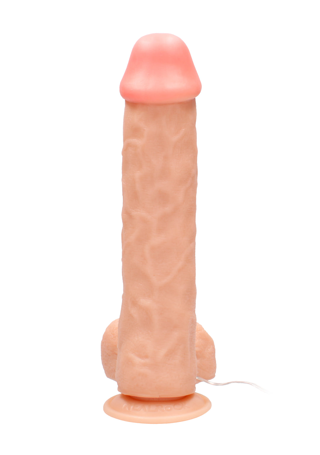 RealRock - vibrierender Dildo mit Hodensack 29,50cm haut