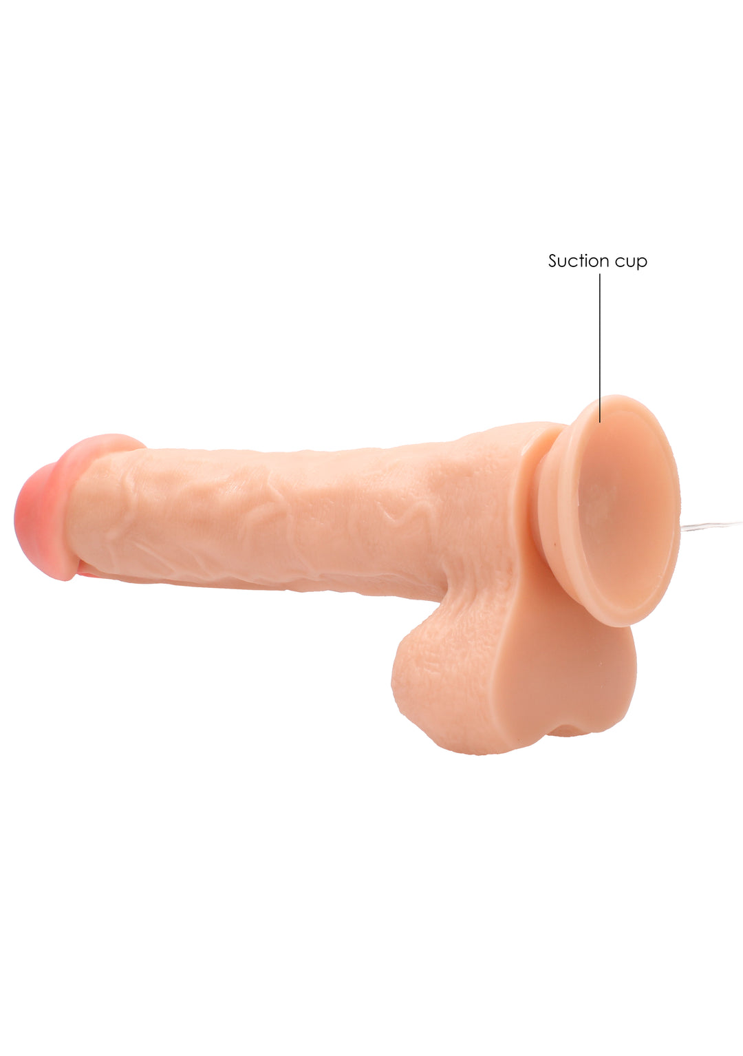 RealRock - vibrierender Dildo mit Hodensack 29,50cm haut