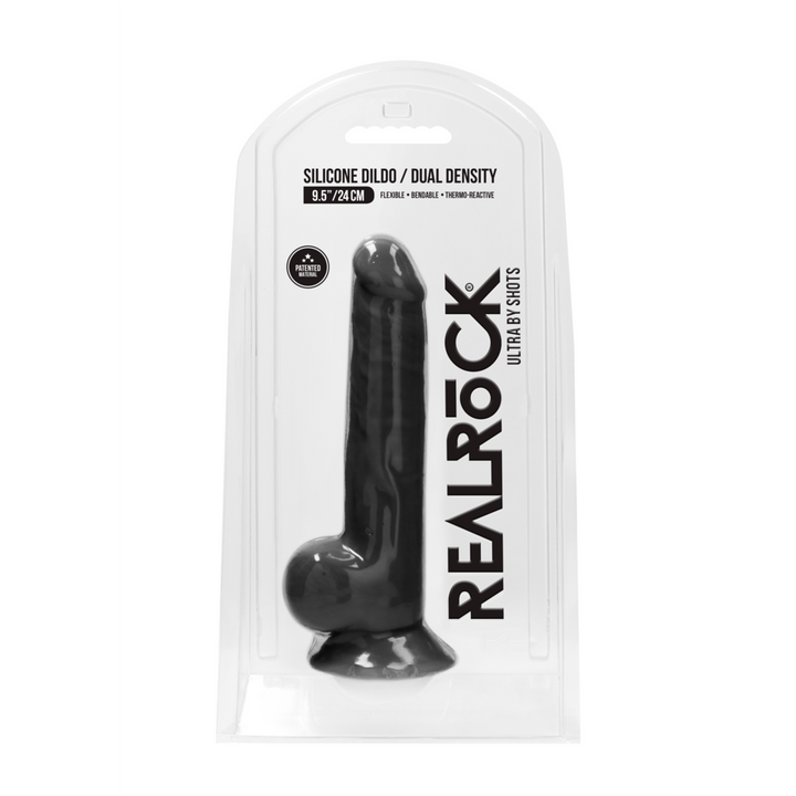 Dildo aus Silikon 24cm schwarz