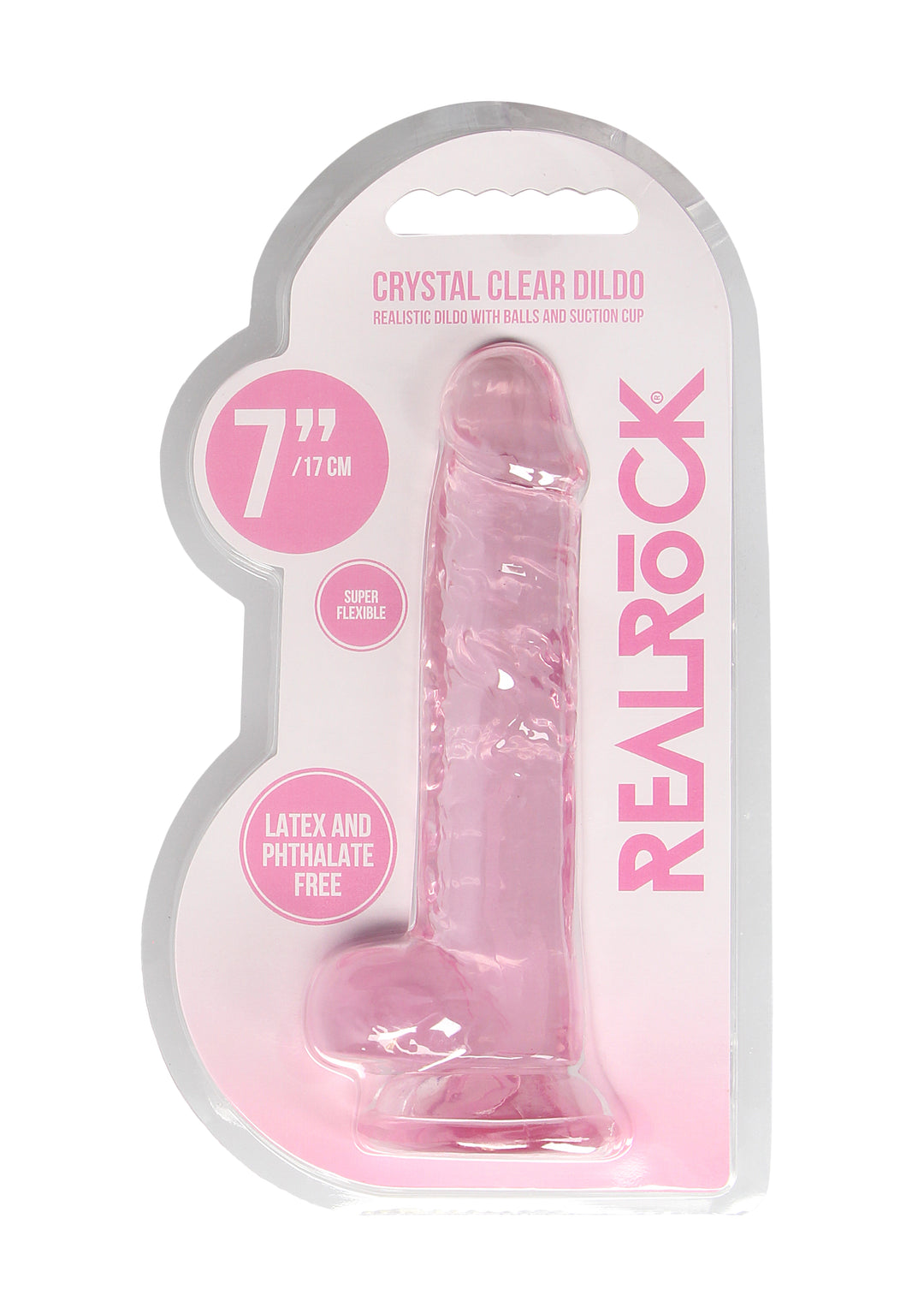 RealRock - Dildo 17 cm mit Hodensack pink