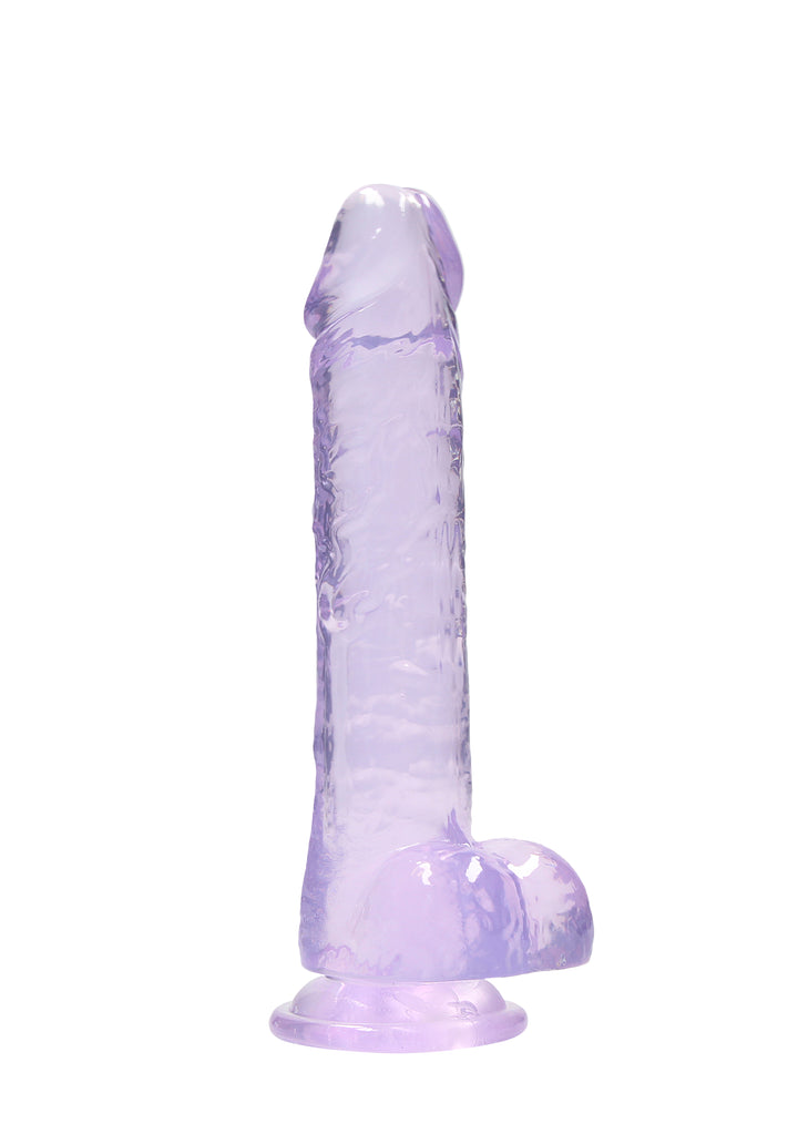 RealRock - Dildo 21 cm mit Hodensack lila