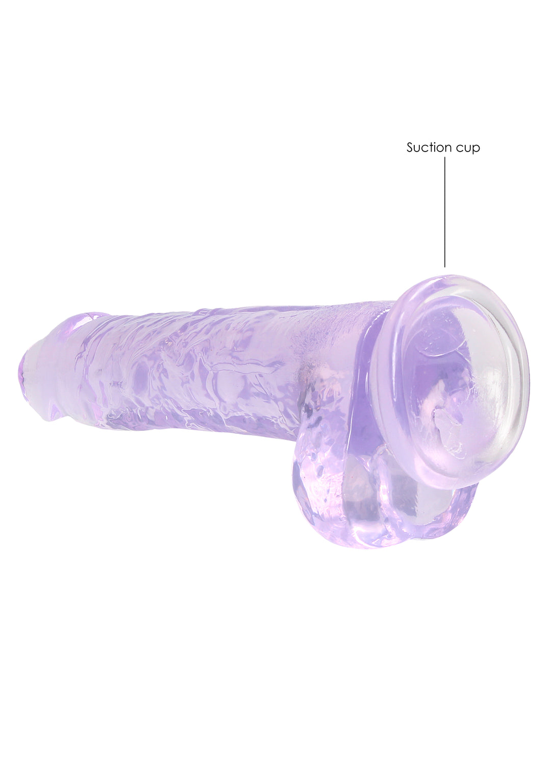 RealRock - Dildo 21 cm mit Hodensack lila