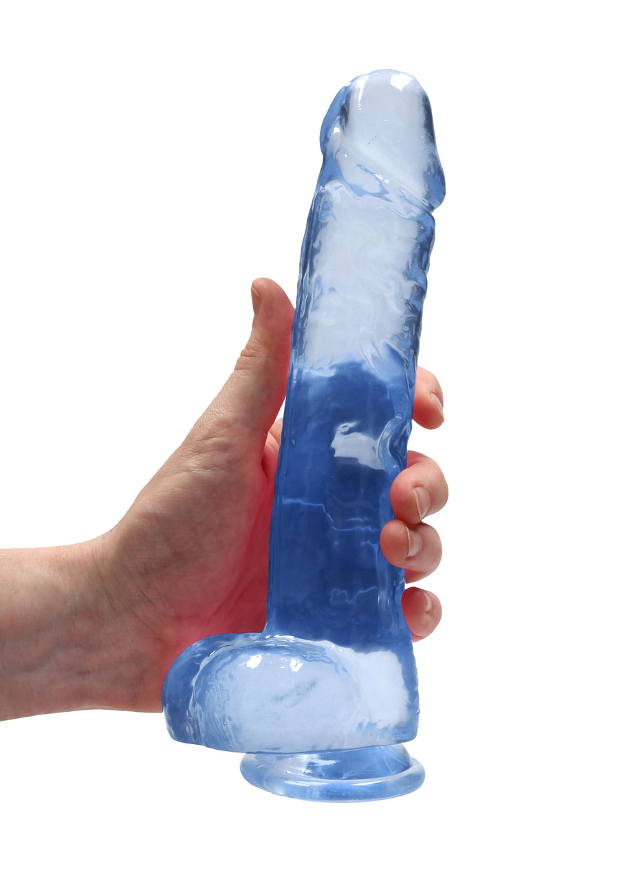 RealRock - Dildo 23,00 cm mit Hodensack blau