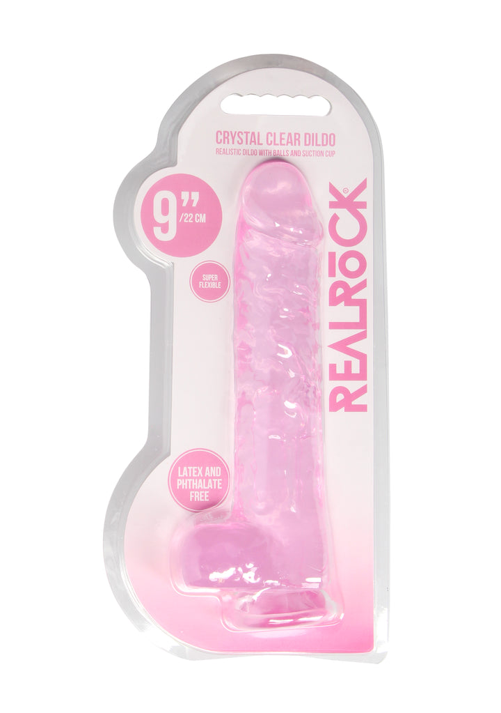 RealRock - Dildo 23 cm mit Hodensack pink