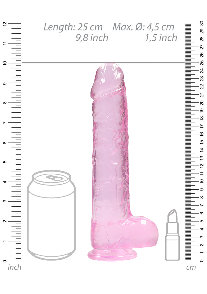 RealRock - Dildo 23 cm mit Hodensack pink