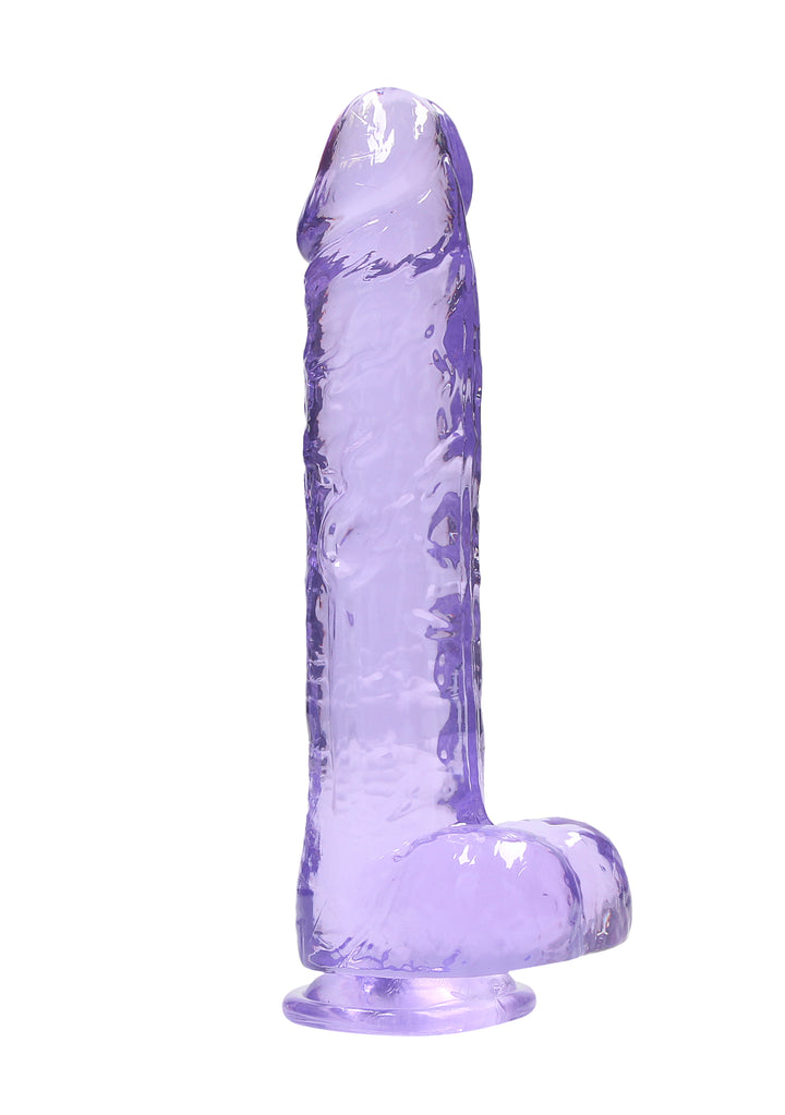 RealRock - Dildo 23 cm mit Hodensack lila