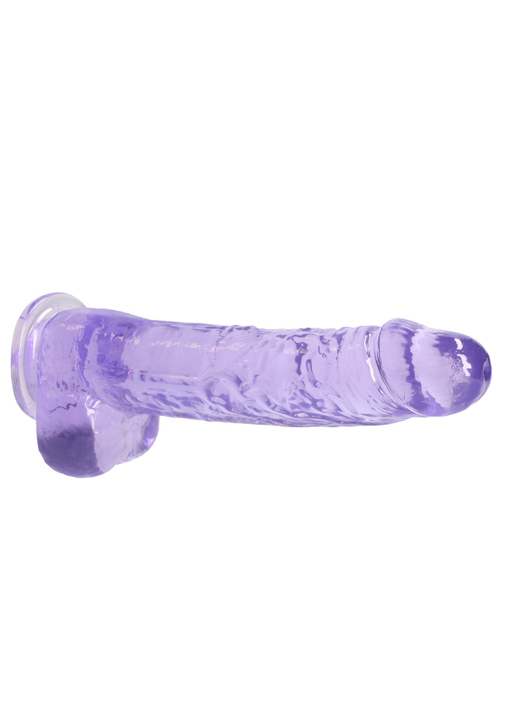 RealRock - Dildo 23 cm mit Hodensack lila