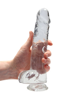 RealRock - Dildo 23,00 cm mit Hodensack klar