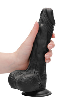 RealRock - Dong mit Hoden 20,00 cm schwarz