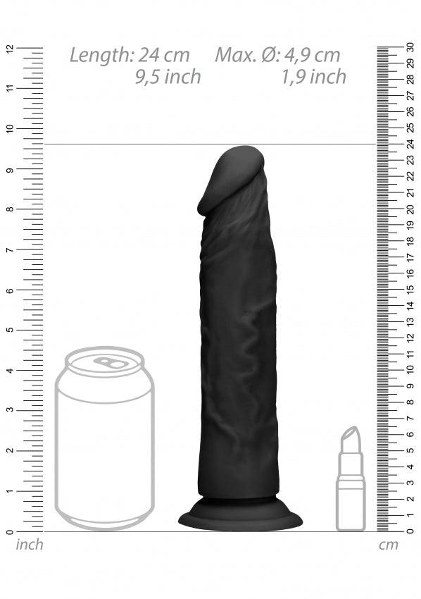 RealRock - Dong ohne Hoden 23,00 cm Schwarz