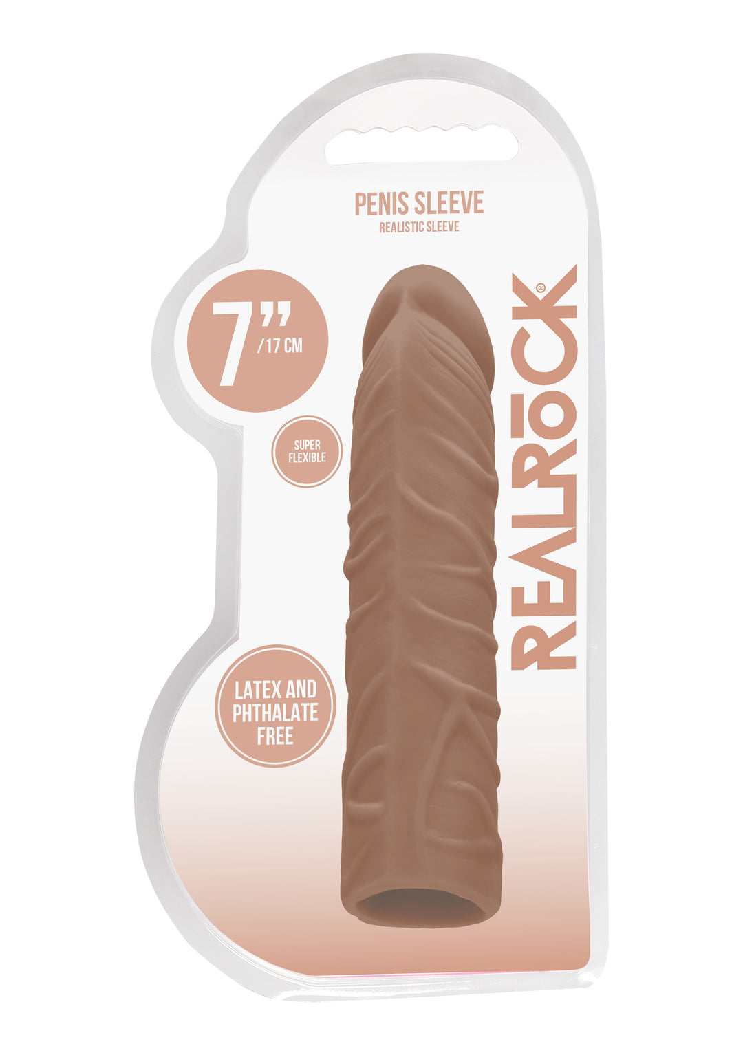 RealRock - Penis Sleeve 17,50cm braun