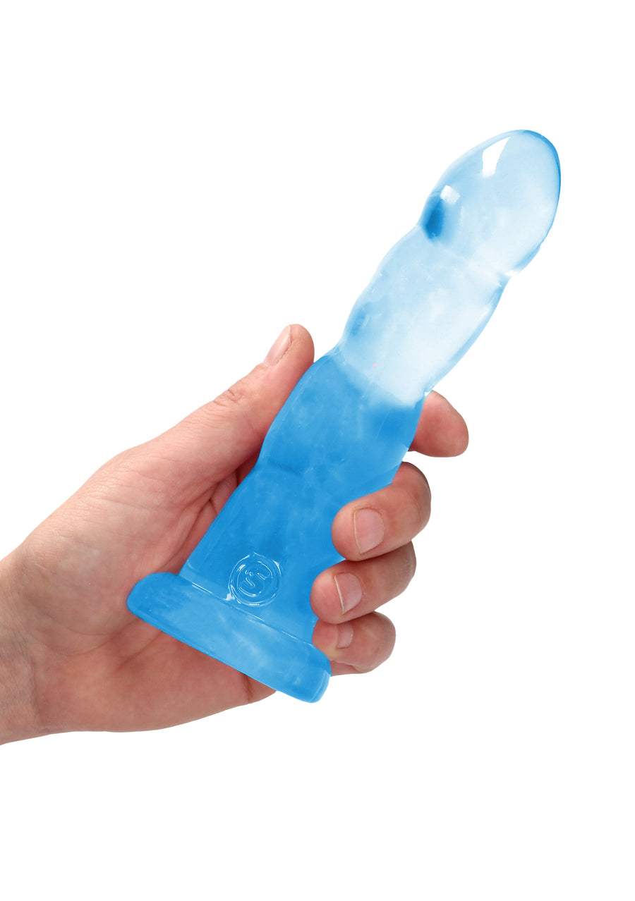 RealRock Dildo 17cm Blau - Crystal Clear Ohne Hodensack