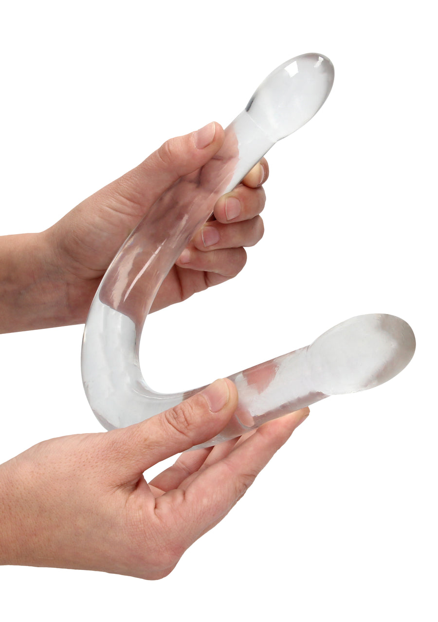 RealRock Doppeldildo 42cm Klar - Crystal Clear für Paare