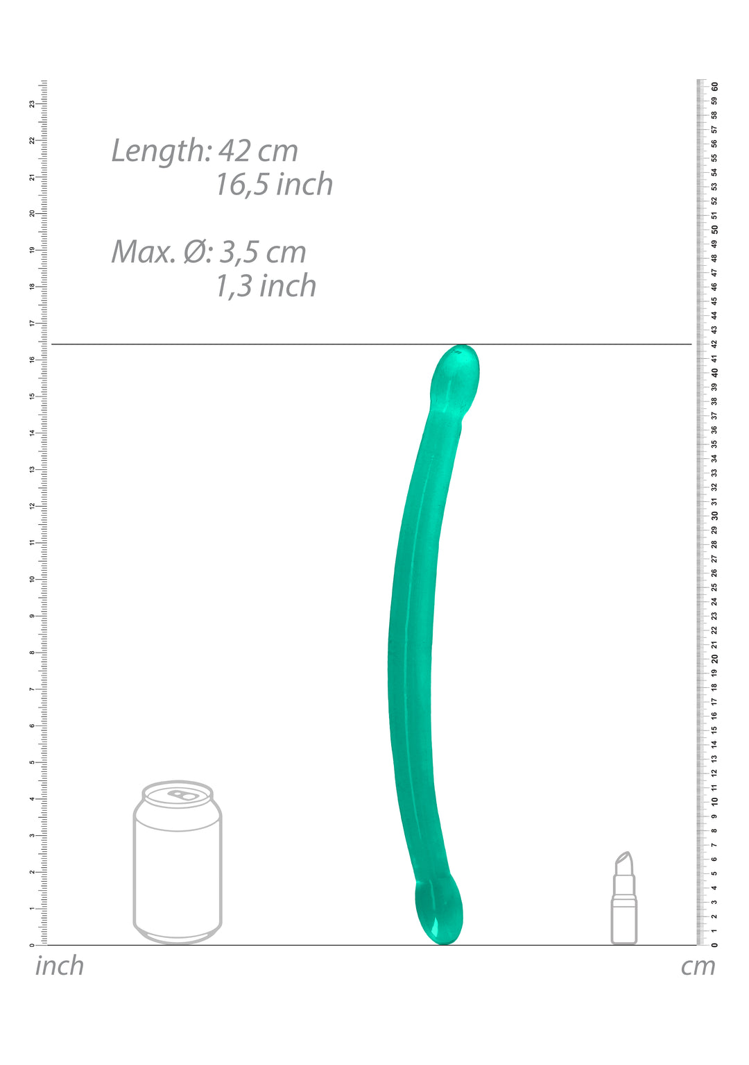 RealRock - Doppeldildo 42,00 cm grün