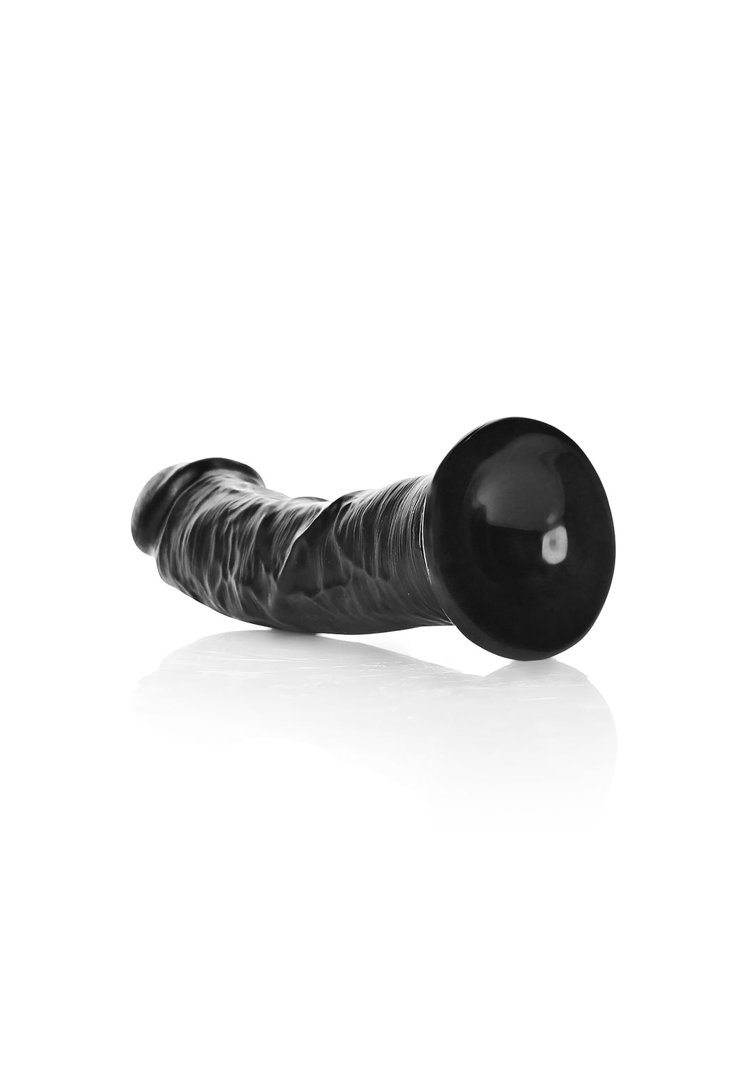 RealRock - Dildo gekrümmt Ultra Realistic Skin 15,50cm schwarz