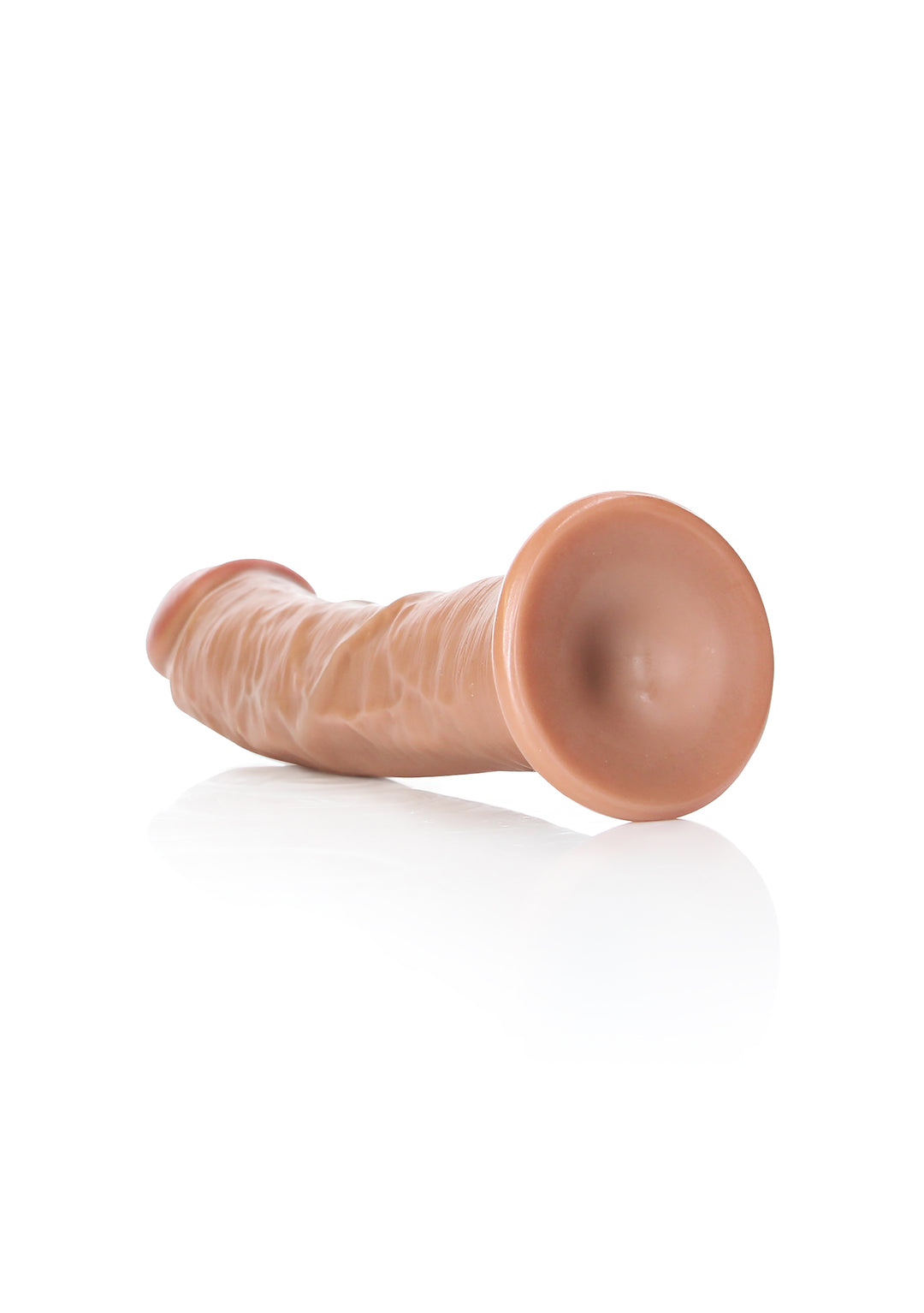 RealRock - Dildo gekrümmt ohne Hodensack Ultra Realistic Skin 20,50cm braun