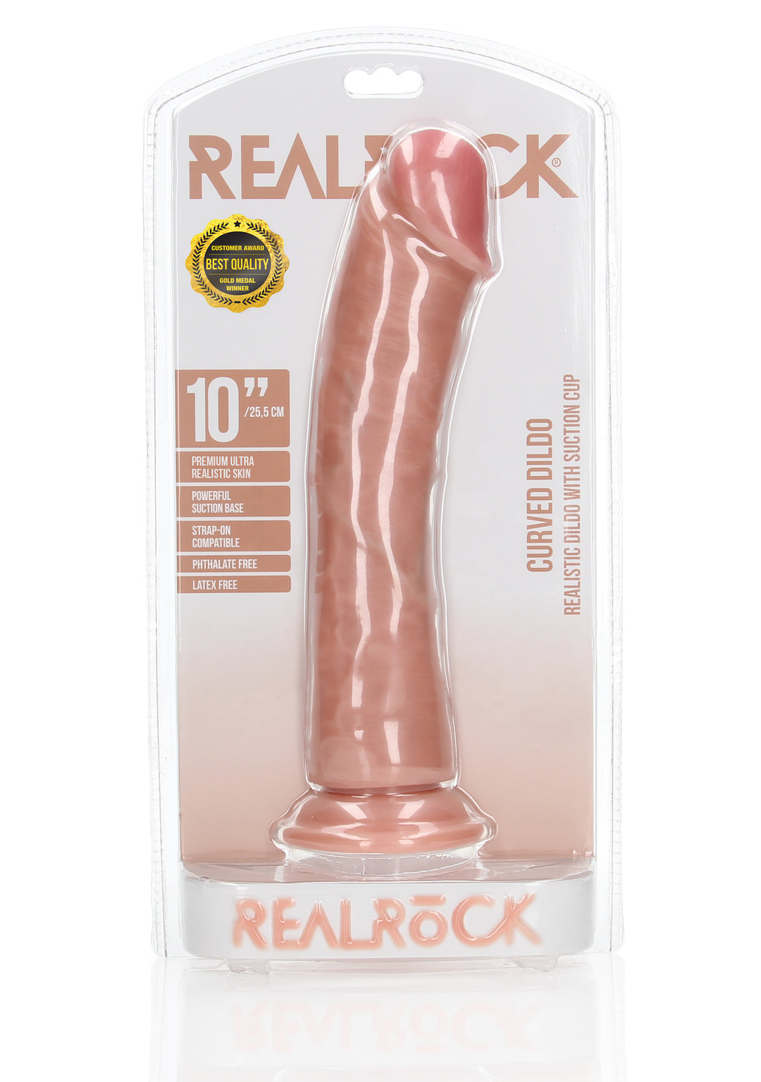 RealRock - Dildo gekrümmt Ultra Realistic Skin 25,50cm haut