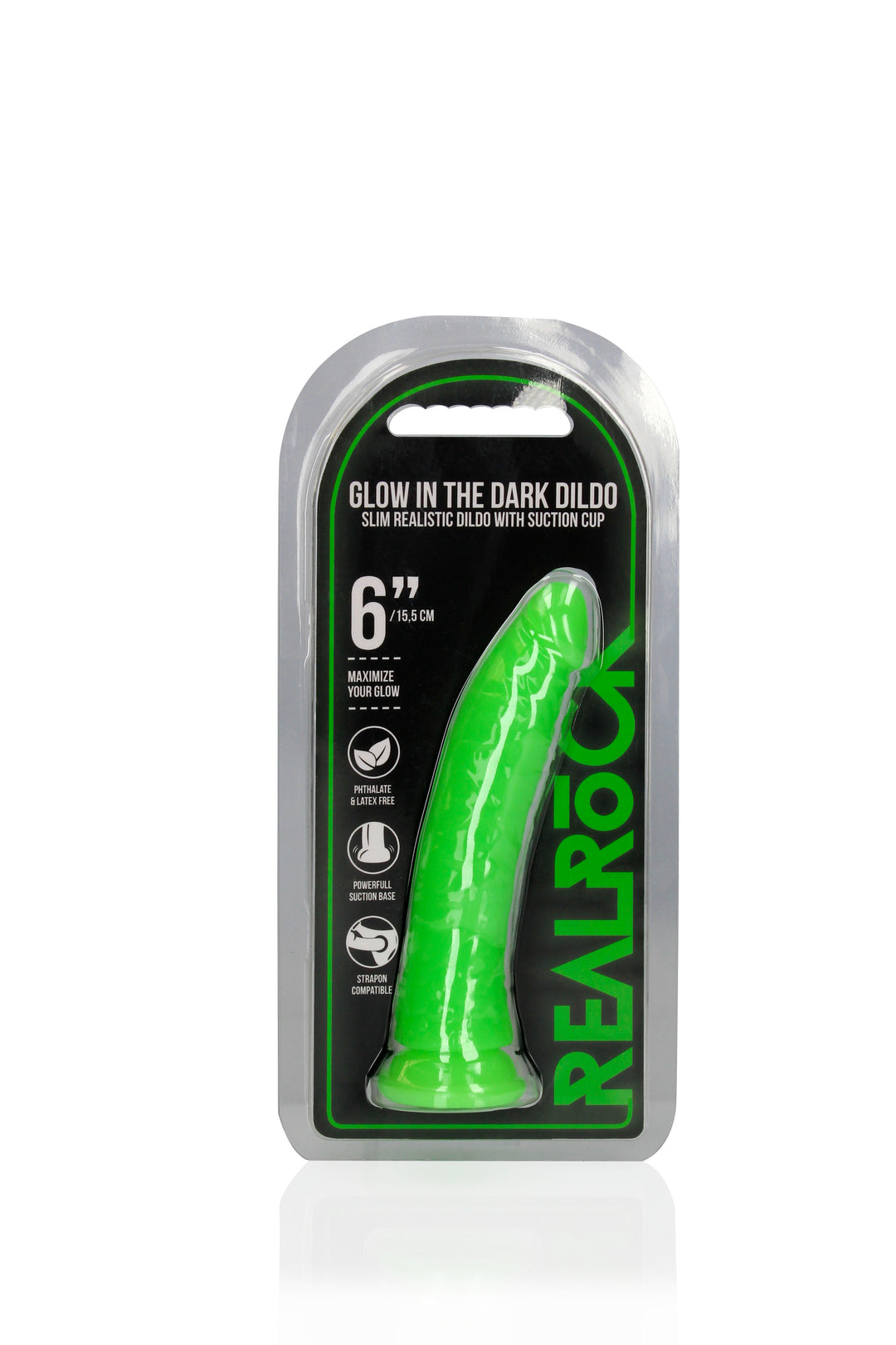 RealRock - Glow in the Dark Dildo 17,50cm neongrün