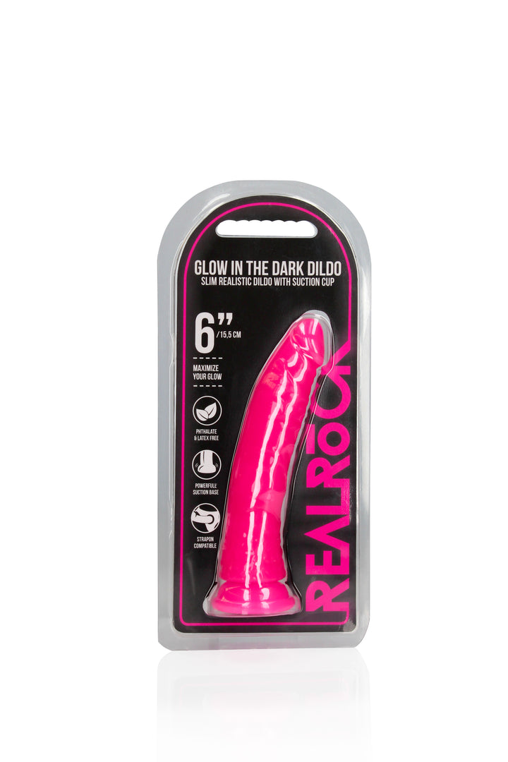 RealRock - Glow in the Dark Dildo 17,50cm neonpink