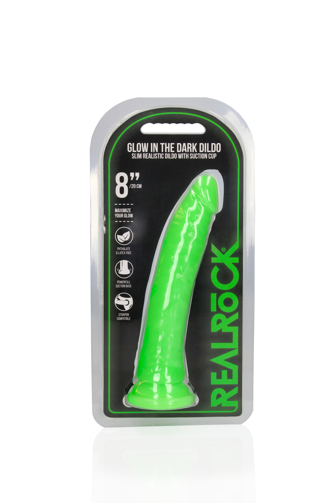 RealRock - Glow in the Dark Dildo 22,00cm neongrün