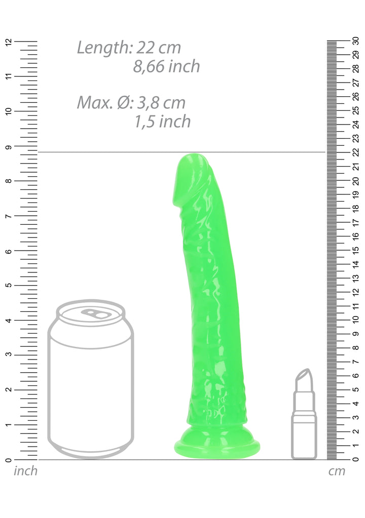 RealRock - Glow in the Dark Dildo 22,00cm neongrün