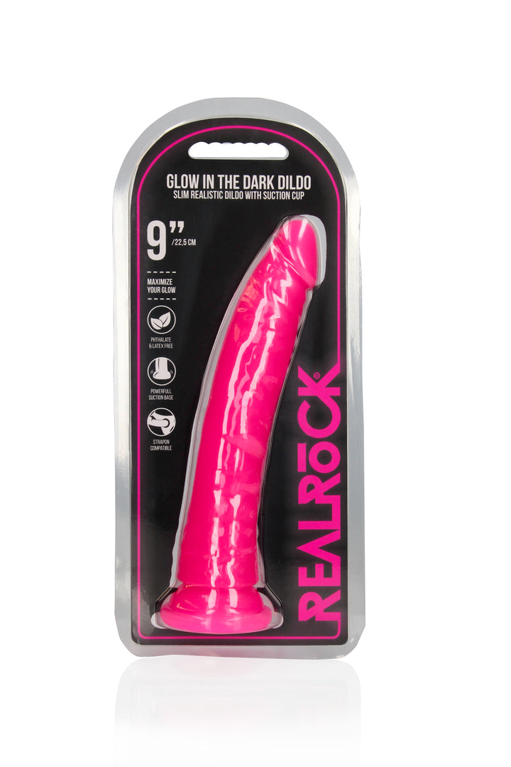 RealRock - Glow in the Dark Dildo 25,00cm neonpink