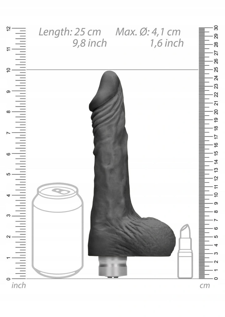 Vibrierender Dildo 23cm schwarz