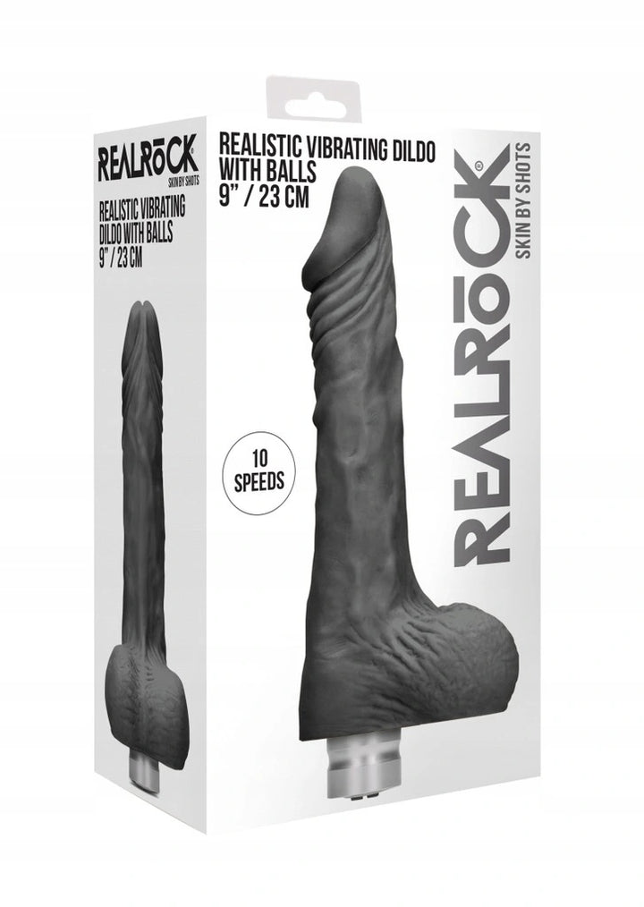 Vibrierender Dildo 23cm schwarz